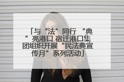 与“法”同行 “典”亮港口 宿迁港口集团组织开展“民法典宣传月”系列活动